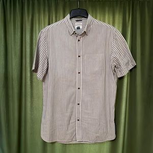 ***SOLD*** OLD NAVY OXFORD STRIPED SLIM FIT BUTTON UP LT